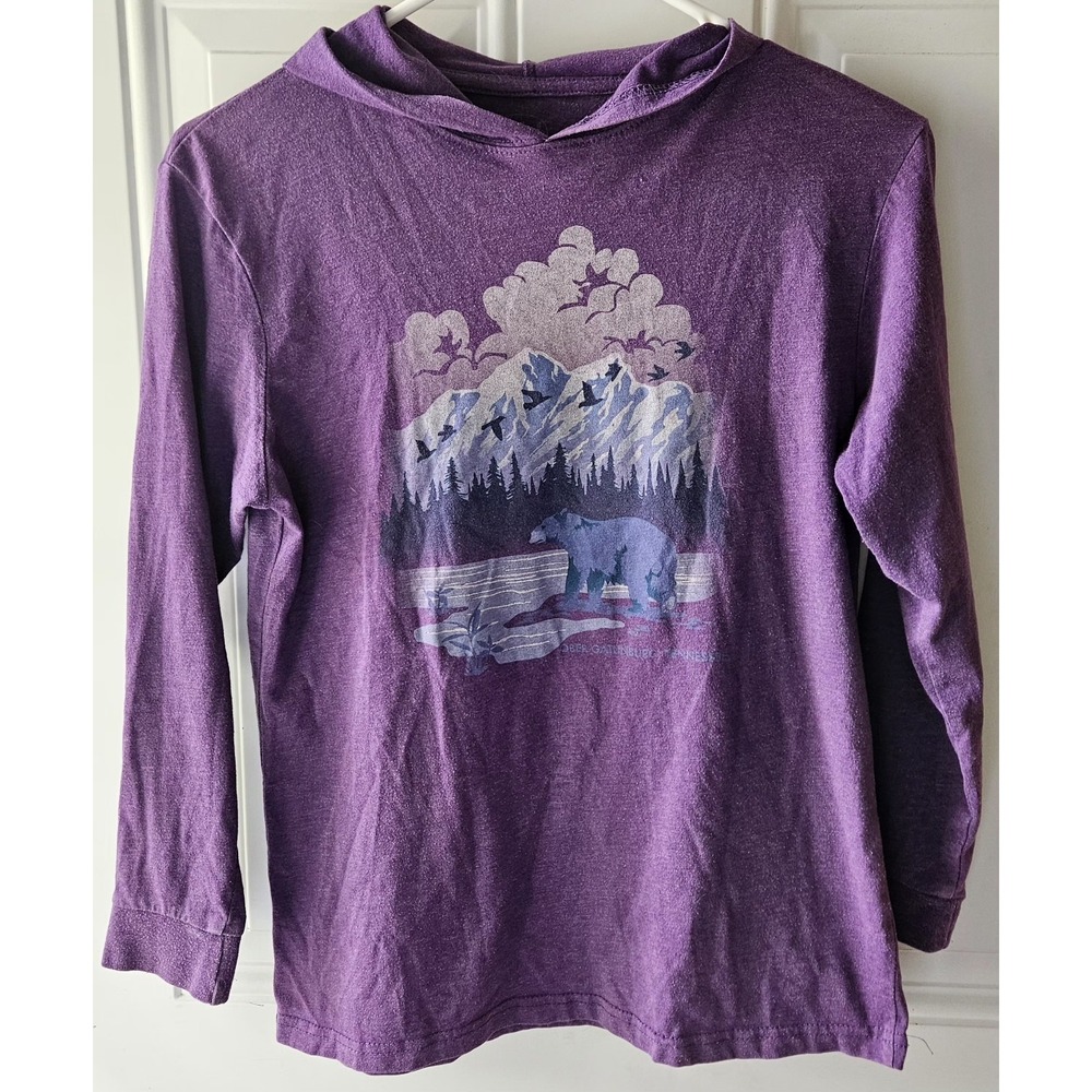 Ober‎ Gatlinburg Tennessee Bear Shirt Youth Large Purple Long Sleeve Smoky...